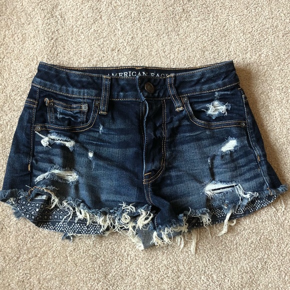 American Eagle Outfitters Pants - Hi Rise Festival American Eagle Ripped Jean Shorts